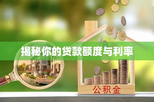 芒康揭秘你的贷款额度与利率
